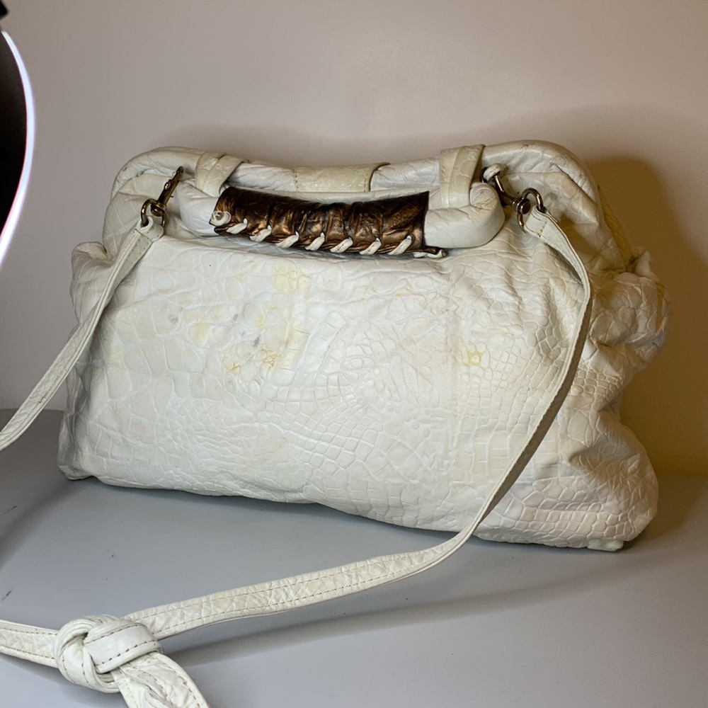 Vintage Leather Patchwork Handbag - image 4